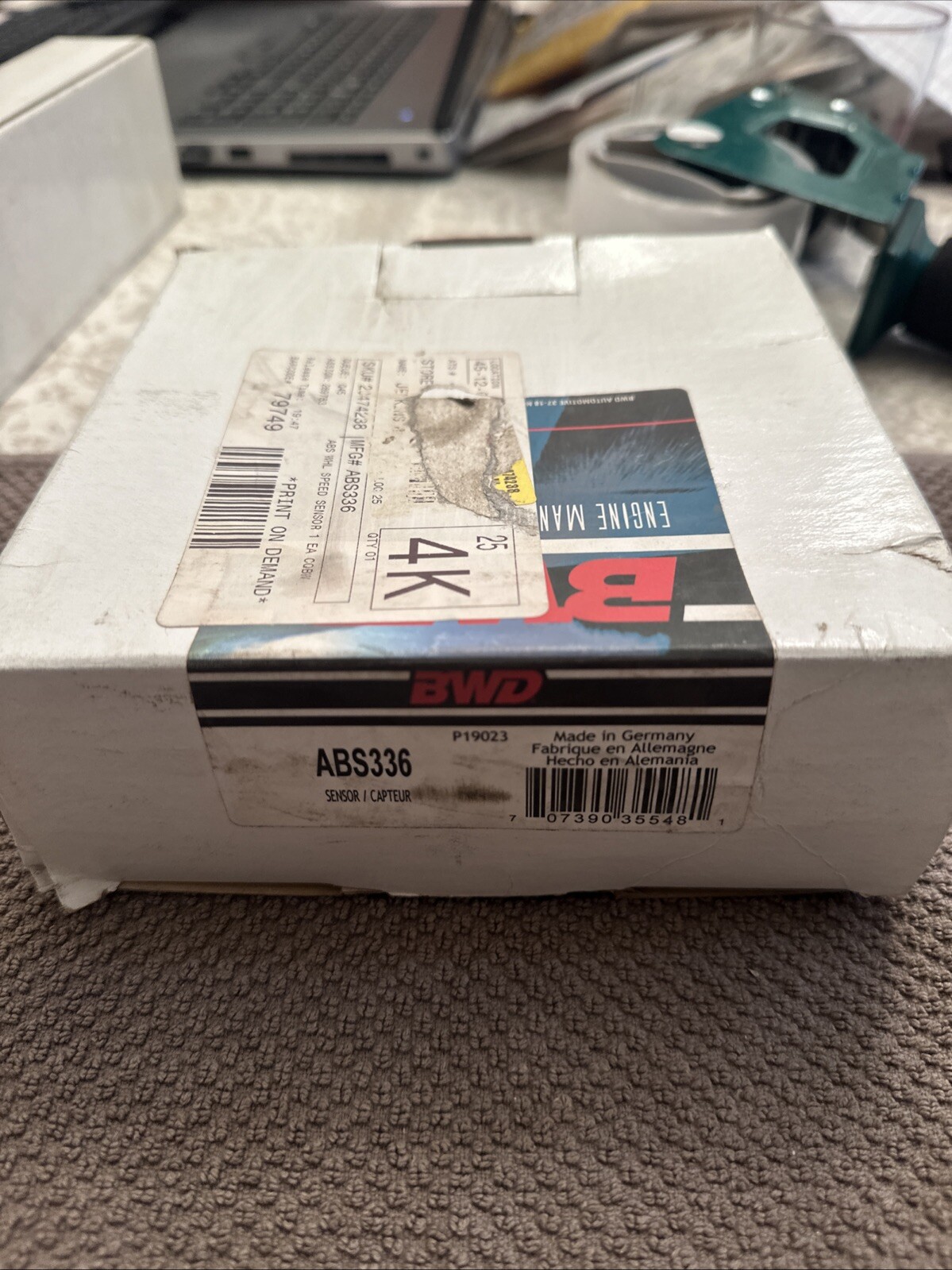 JAPANPARTS ABS-336 Sensor, wheel speed for MAZDA BWD