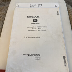 JOHN DEERE POWER LIFT KIT INSTALLATION INSTRUCTIONS
