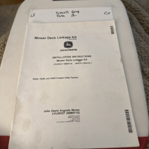 John Deere BLV10736 Mower Deck 1026R Tractor Install Operator Manual LVU30327