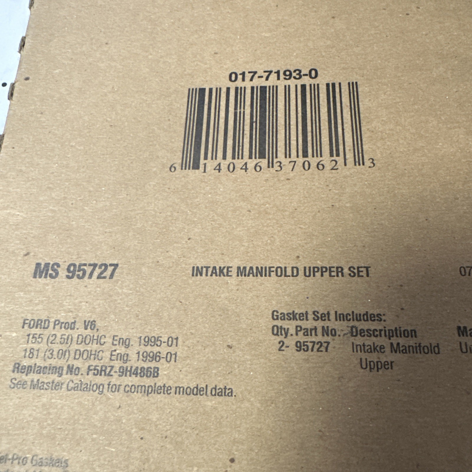 MS95727 Felpro Intake Plenum Gaskets Set for Mercury Cougar Mazda MPV Contour - Image 3