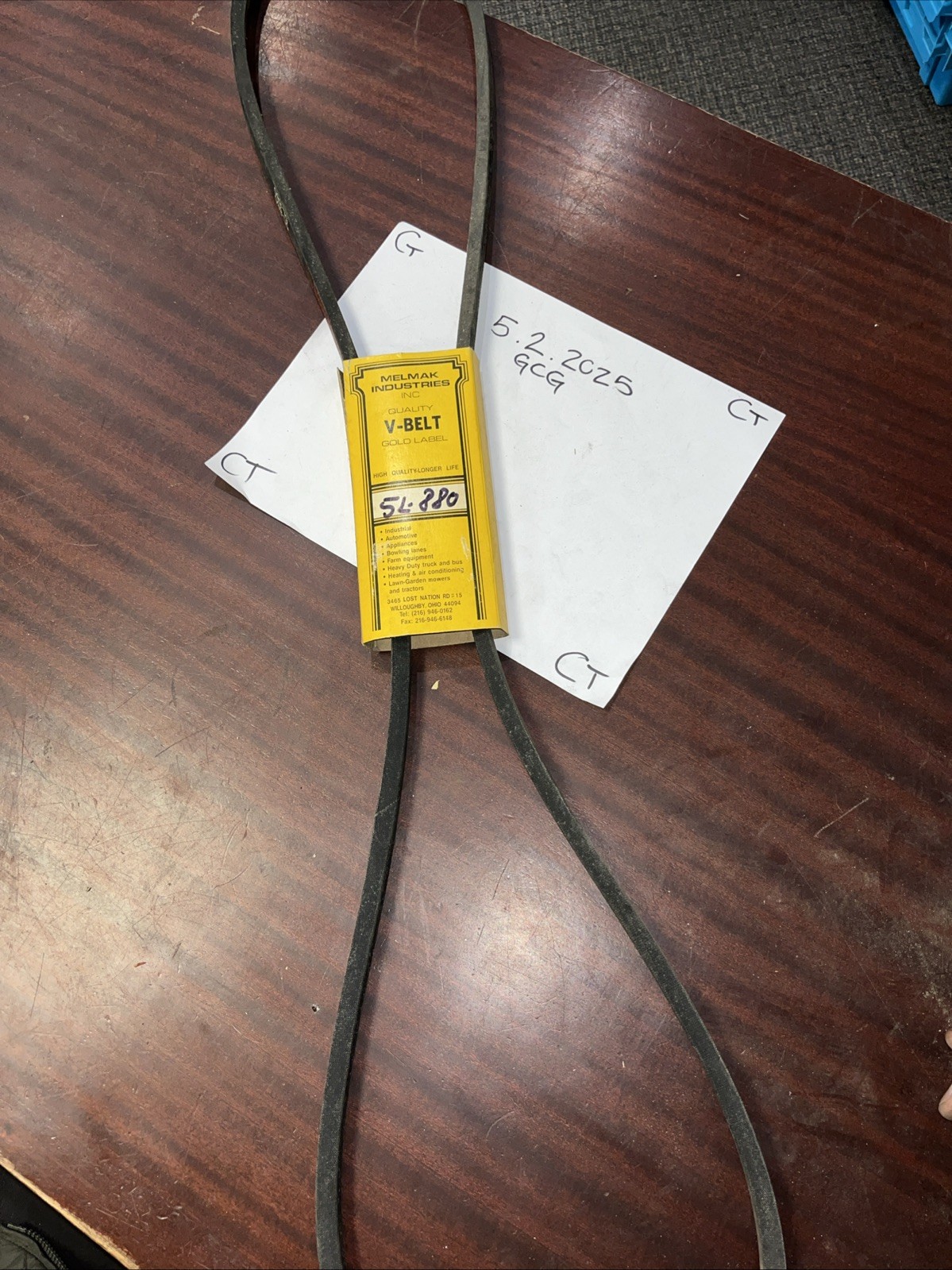 Melmak Industries V Belt 5L880 - Image 3