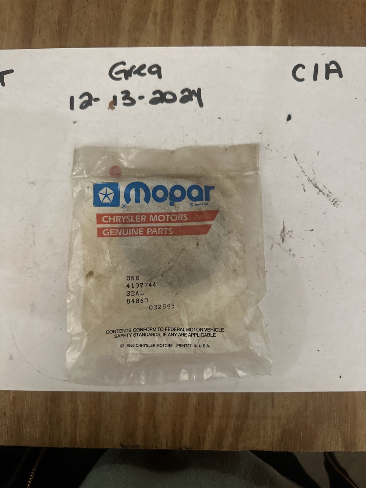 Mopar Original 4137744 Axle Shaft Seal Chrysler