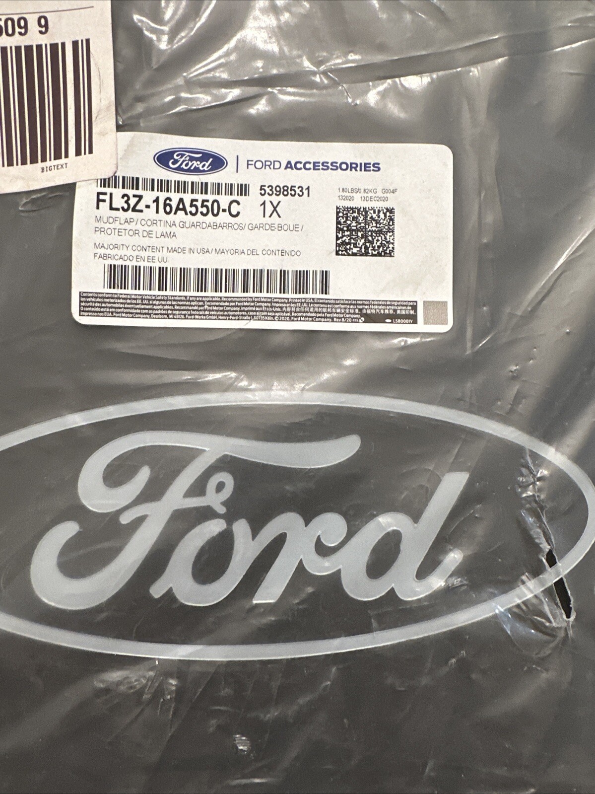 Mud Guard Set FORD OEM ACCESSORIES FL3Z-16A550-C