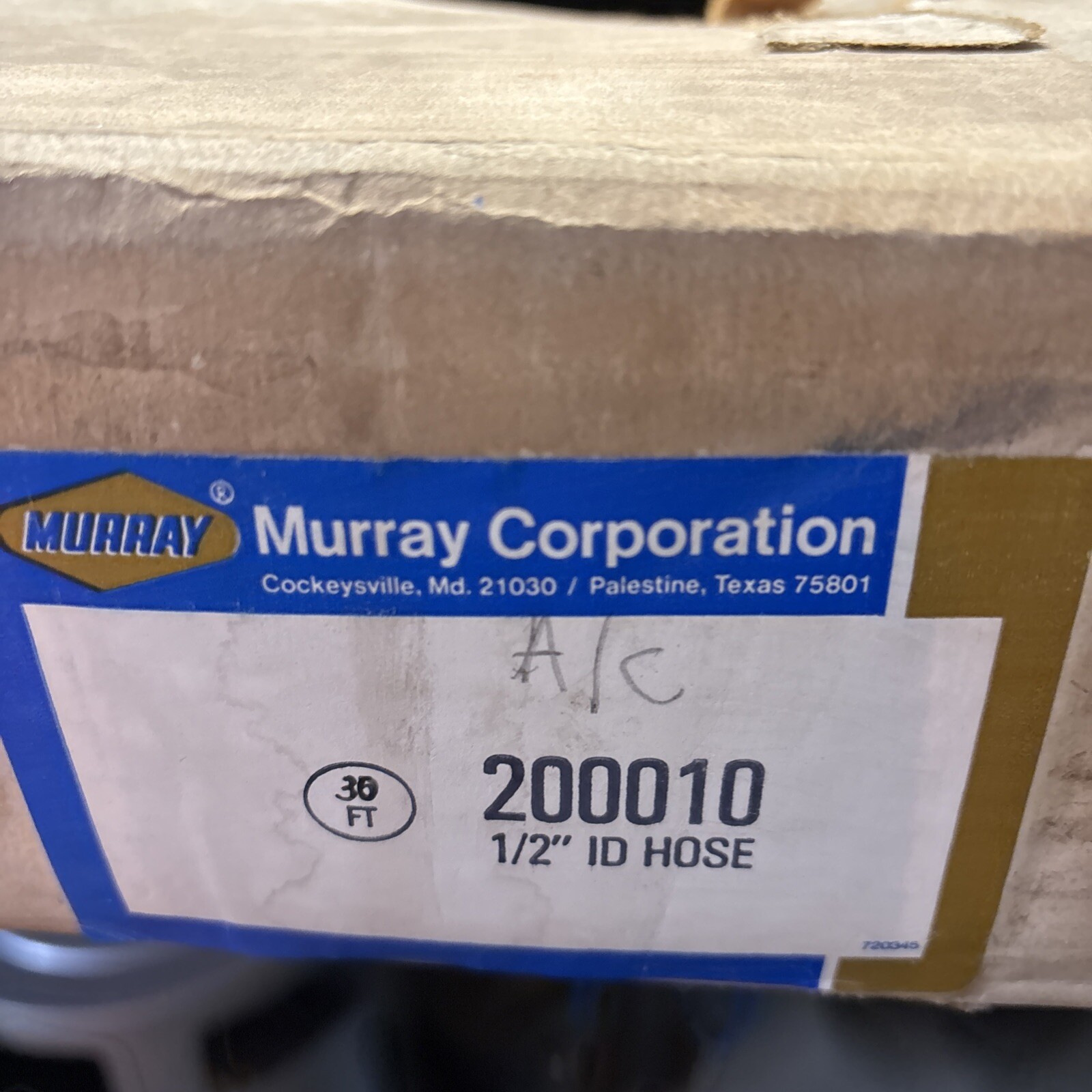 Murray Corp 200010 1/2" ID Hose SAE J51 Type A2 - Sold In 10 Foot Lengths