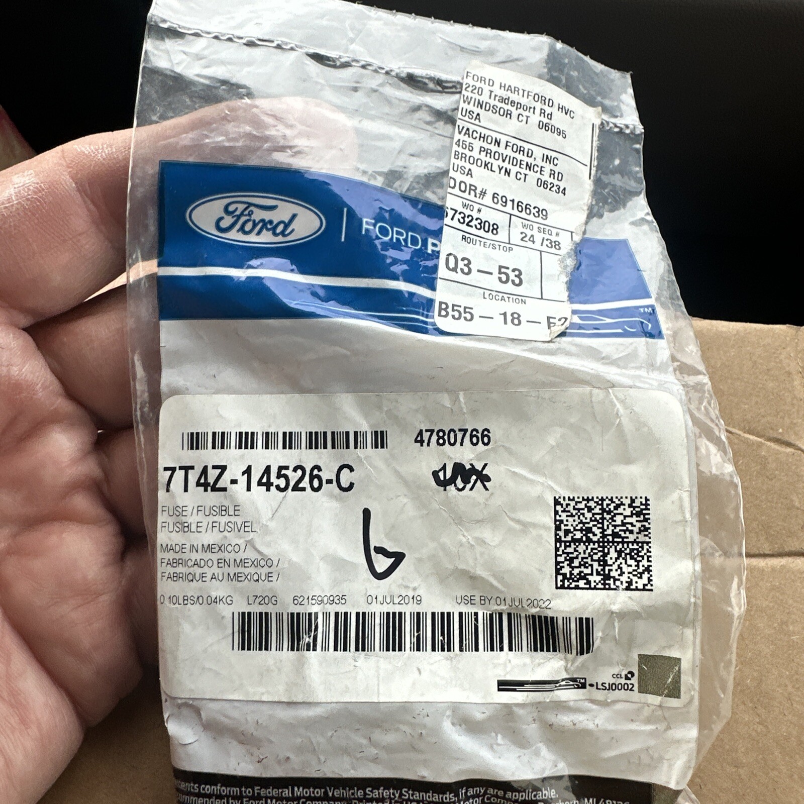 NEW OEM FORD PART 7T4Z14526C BOX FUSE - 30 AMP (6) Fuses Total