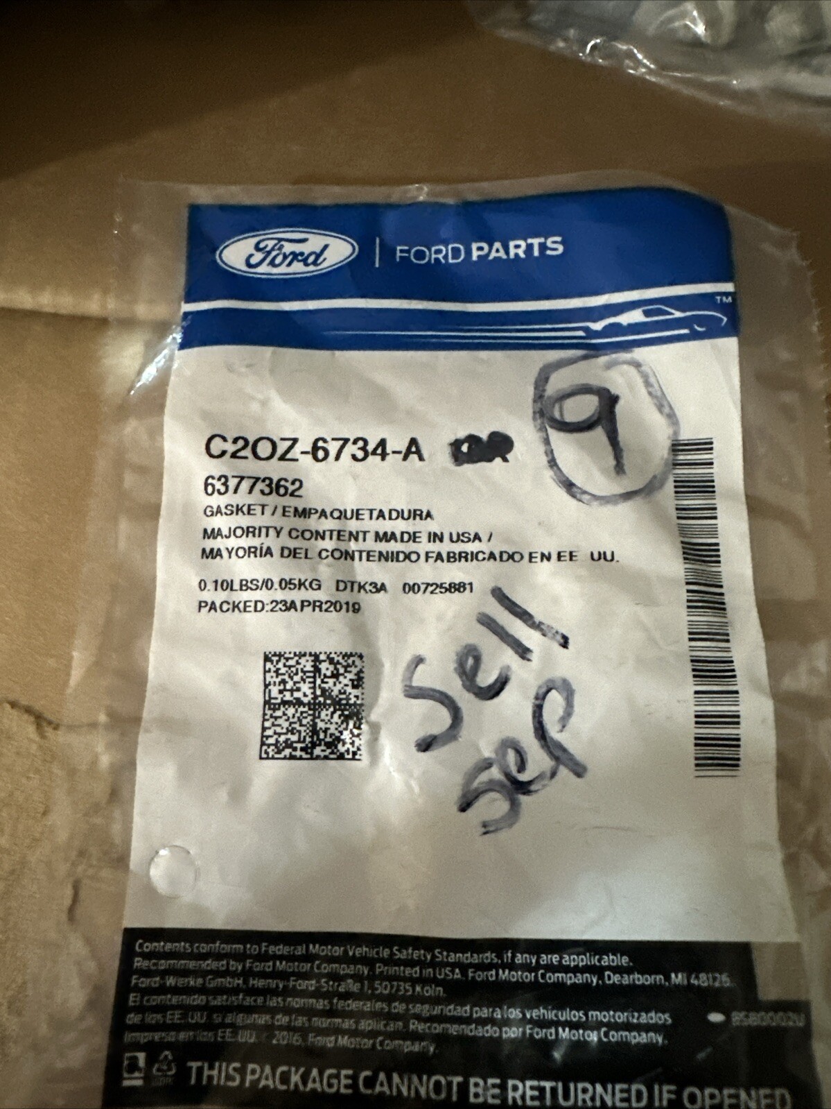 NEW OEM FORD PART C2OZ6734A DRAIN PLUG GASKET / OIL PAN GASKET / GASKET