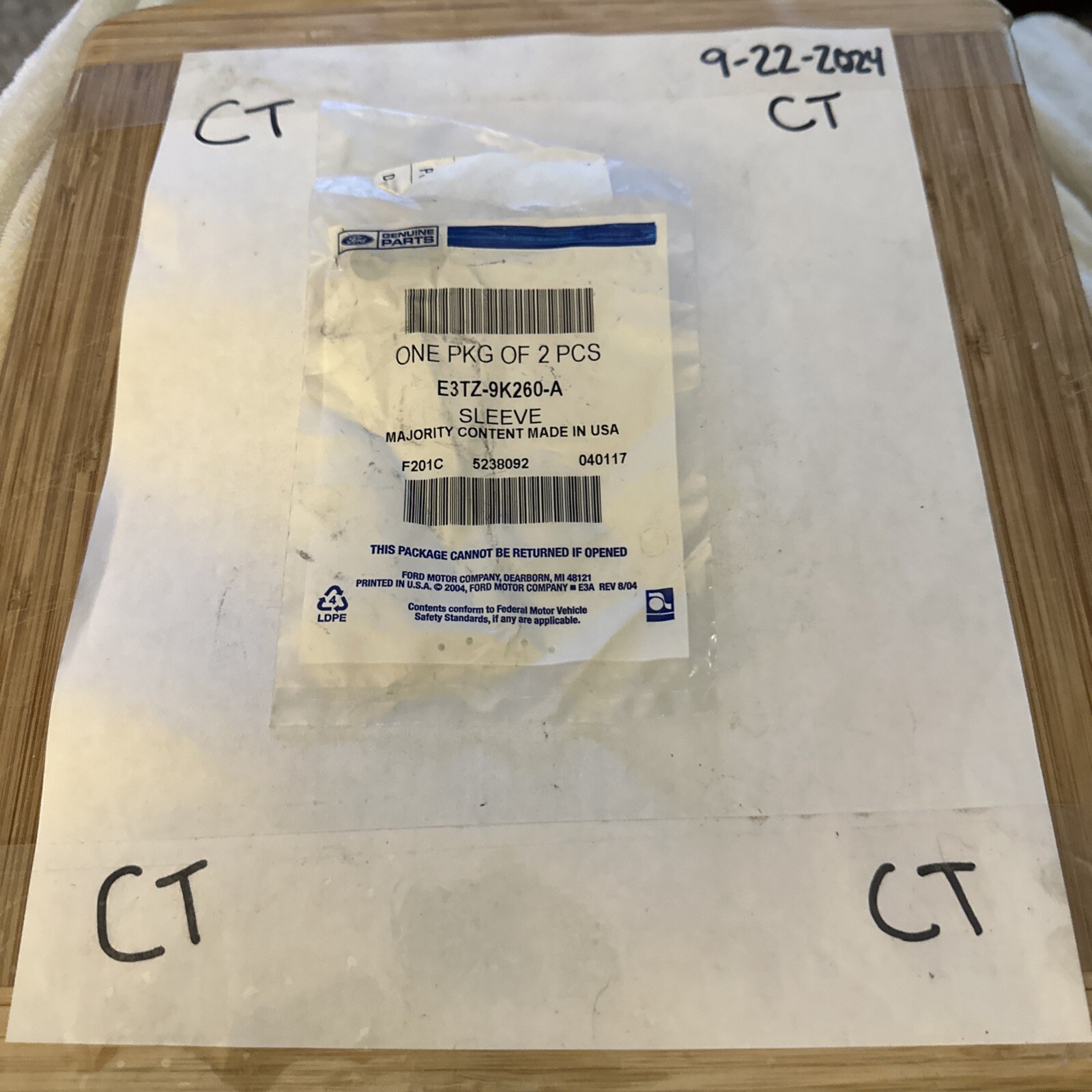 NEW OEM Ford Fuel Line Connector Sleeve Genuine Ford Part Number E3TZ-9K260-A