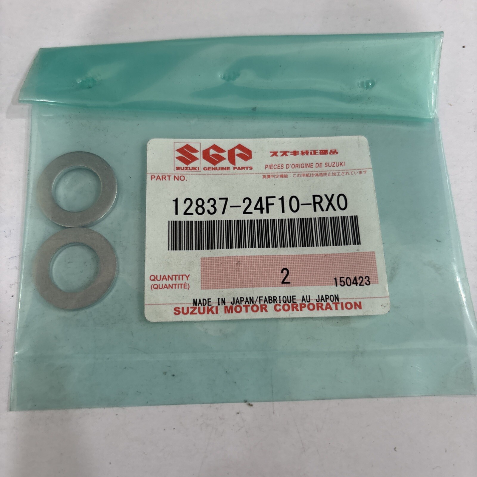 NEW SUZUKI OEM Gasket 12837-24F10-RX0 2pk - Image 3