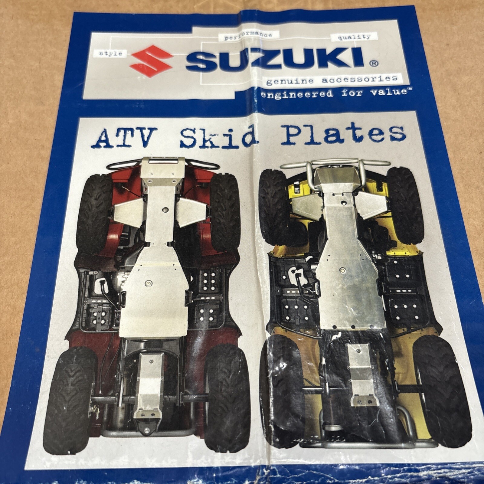 NEW Suzuki LT-A400 up to 2003 Front Frame Cover ATV Skid Plate # 99950-70364 - Image 5