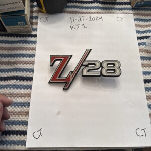 NOS 1969 69 CHEVY CAMARO Z/28 Z28 REAR TAIL END PANEL EMBLEM BADGE GM 8701333