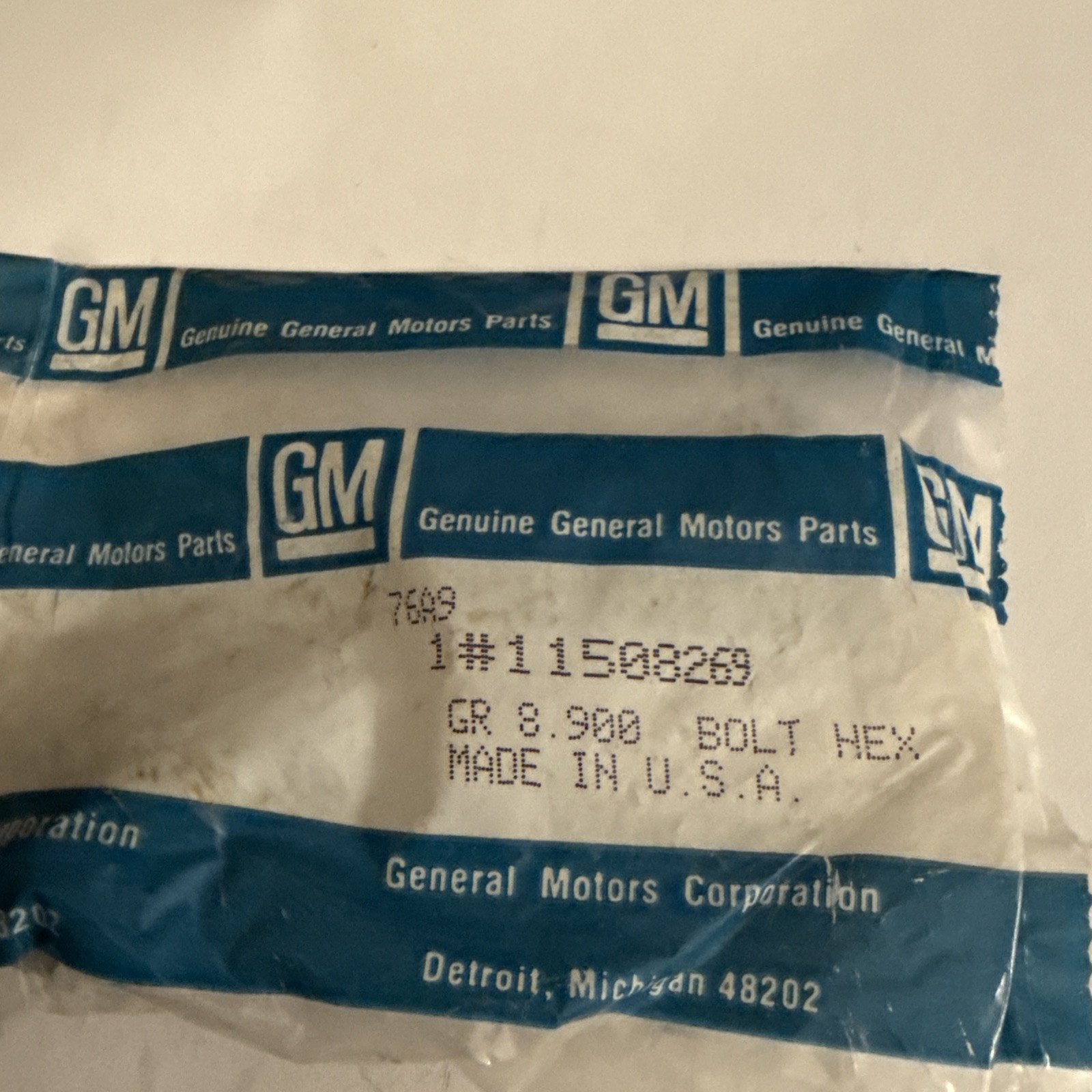 NOS GM 11508269 Bolt, Hood Hinge 1984-87 Corvette & More - Image 3