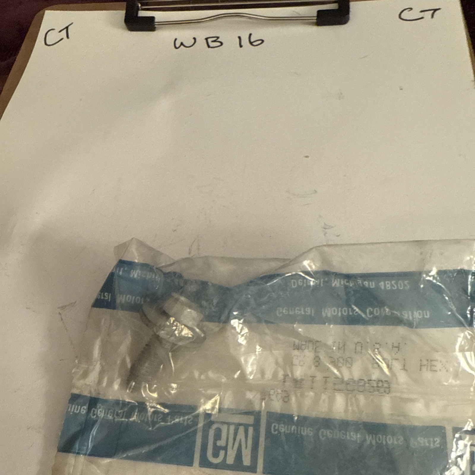 NOS GM 11508269 Bolt, Hood Hinge 1984-87 Corvette & More - Image 4