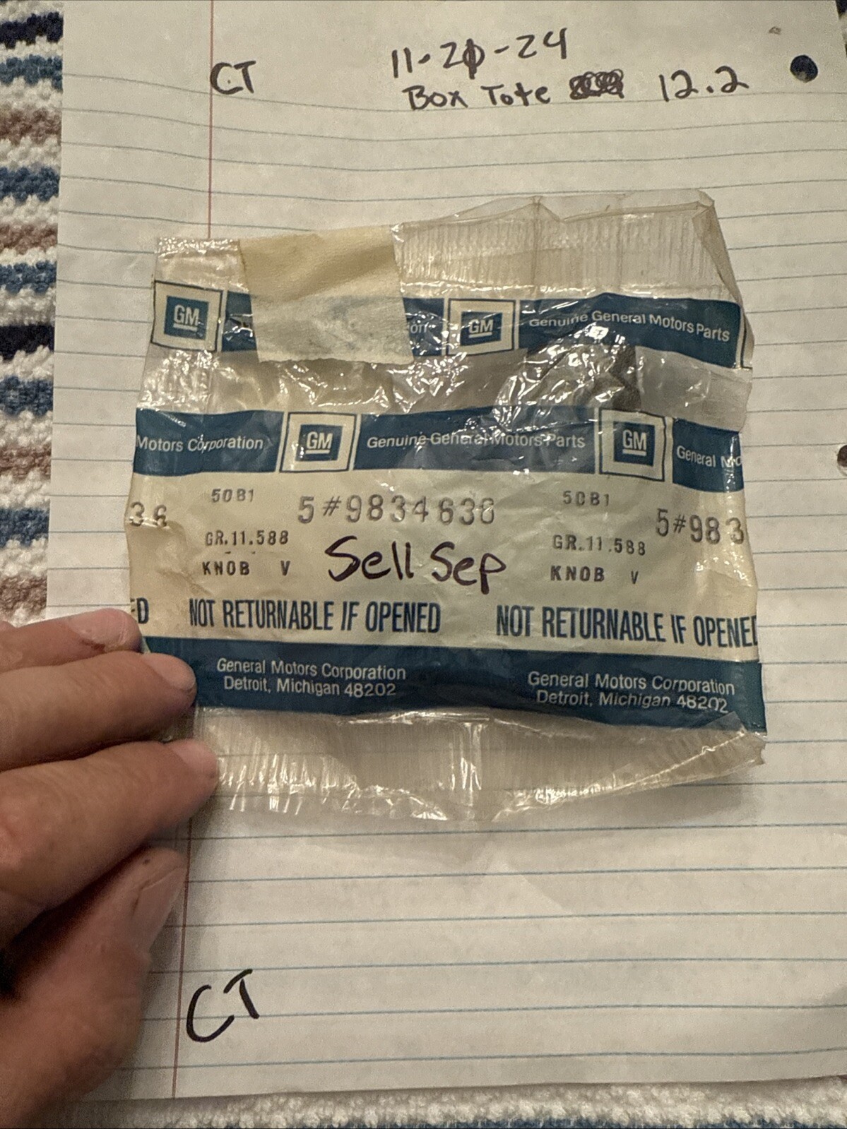 NOS GM 68 - 96 SEAT ADJUSTER KNOBS Camaro Impala GTO Cutlass Chevelle 9834636 - Image 5