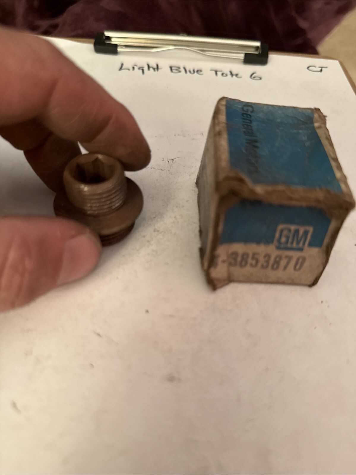 NOS GM Chevrolet Performance 3853870 Oil Filter Adapter Nipple C3 Surface Rust - Image 3