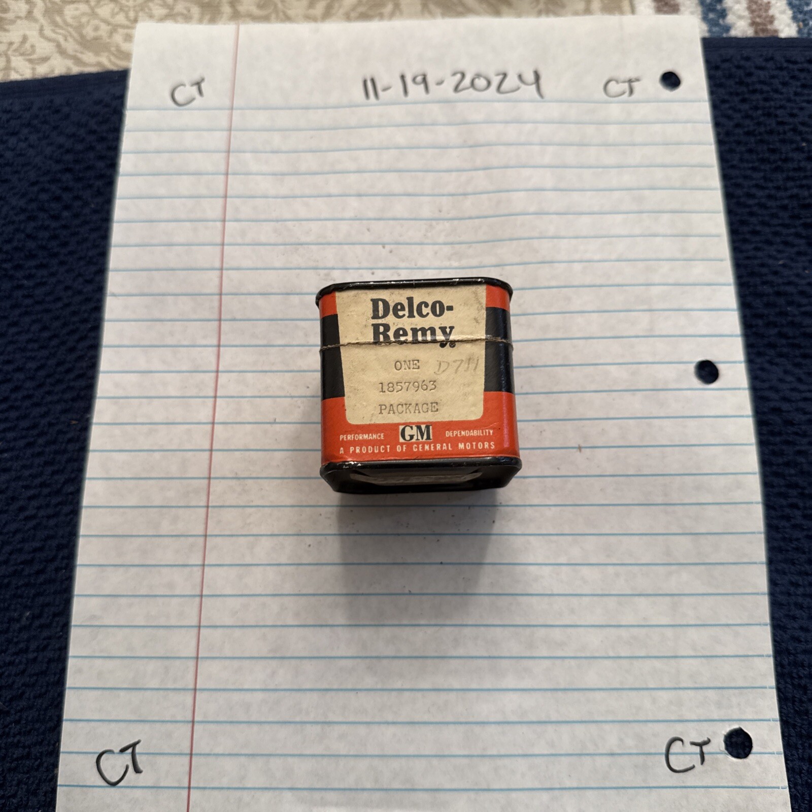 NOS Genuine GM Delco Remy generator 3 brush set #1857963 1937-39 Chevy ALL