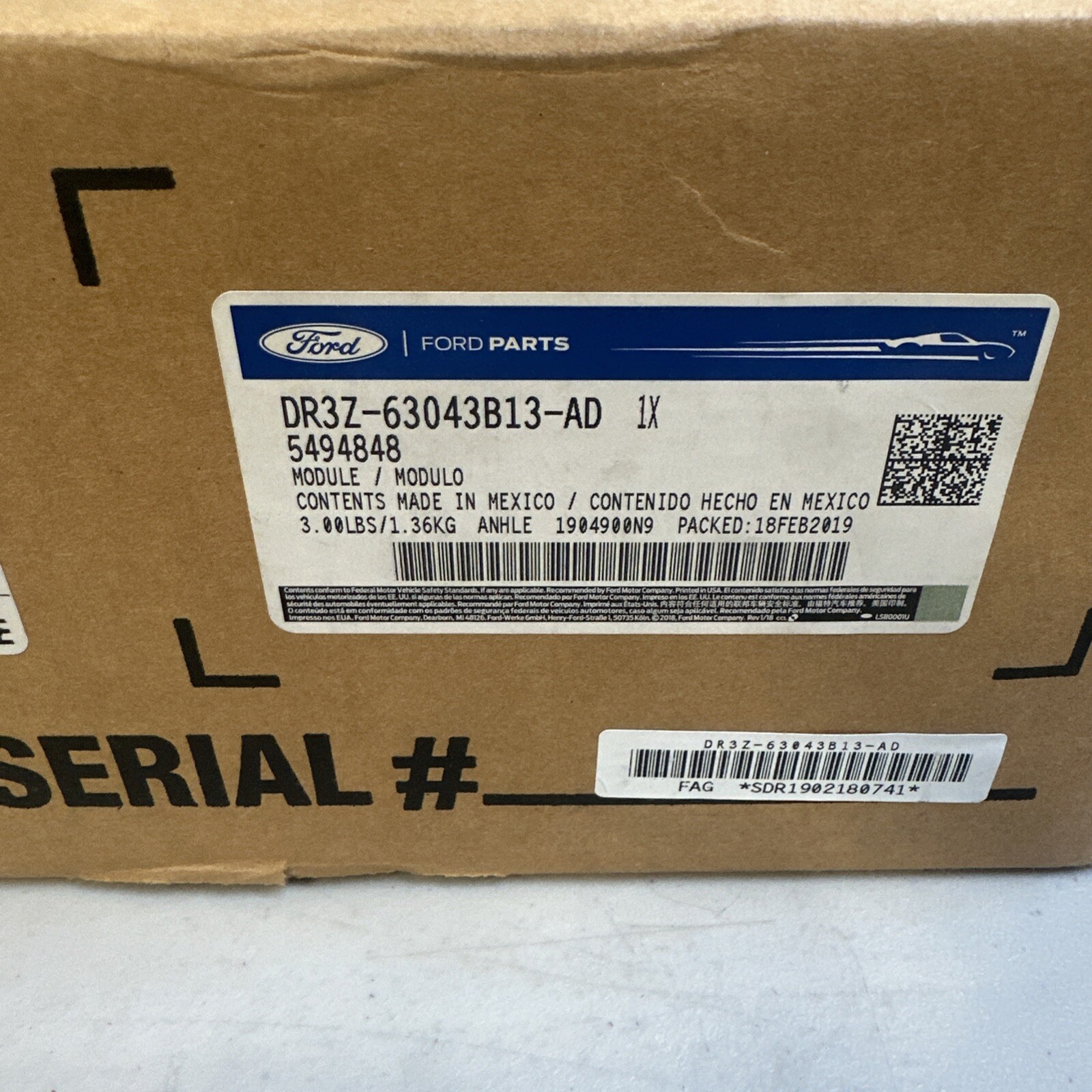 New Genuine Ford Mustang Module (2010-2014) OE DR3Z63043B13AD