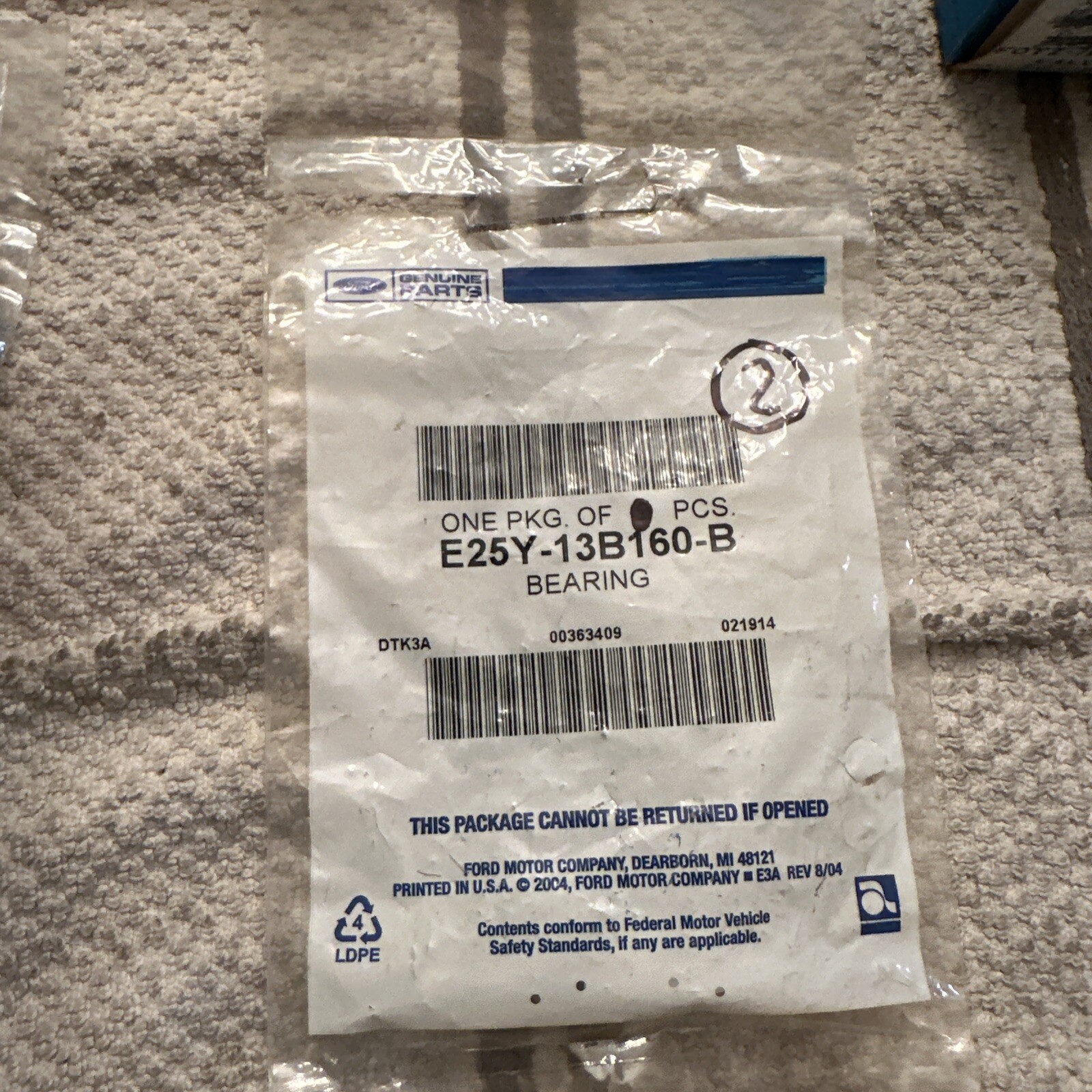 New OEM Ford E25Y-13B160-B Headlamp Mount Ring Bearing NOS