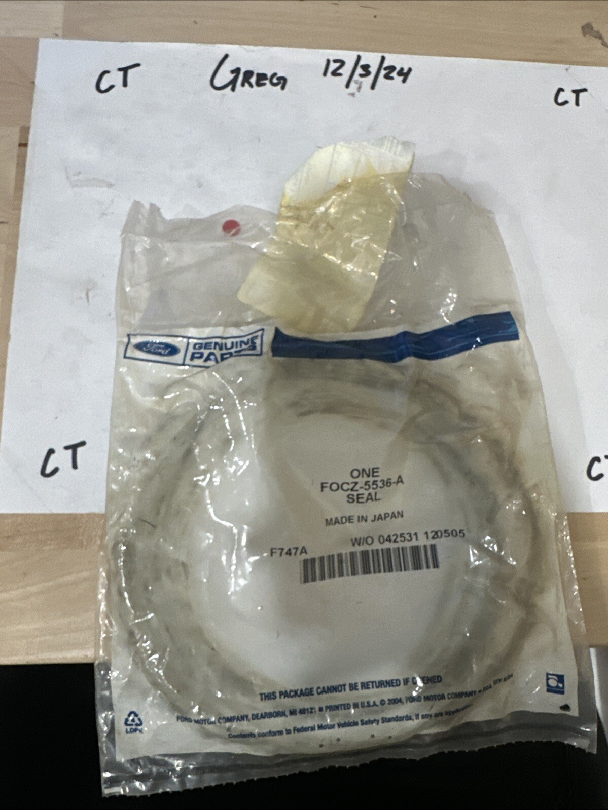 New OEM Ford FOCZ-5536-A Seal NOS