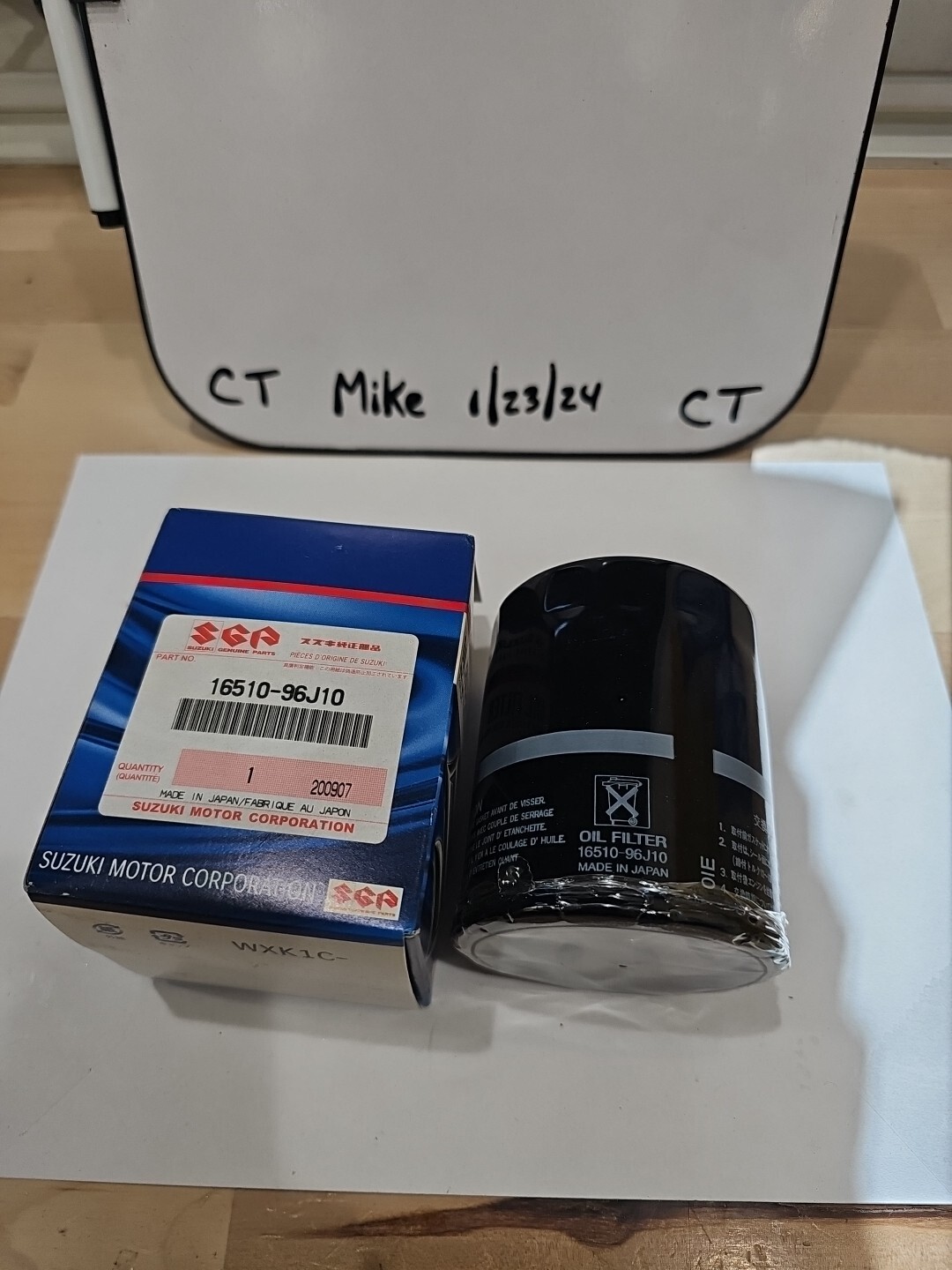 New OEM Suzuki Outboard Four Stroke Oil Filter 16510-96J10 DF150 to DF300