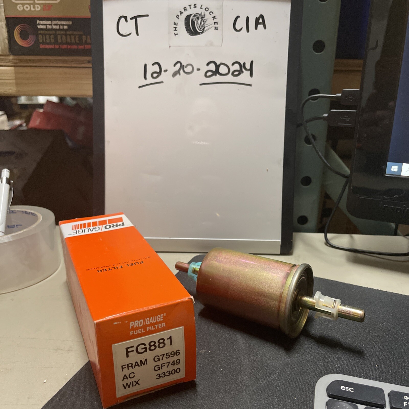 New Pro Gauge Fuel Filter FG-881 Fram G7596 Thunderbird Mark VIII Cougar 1991-97