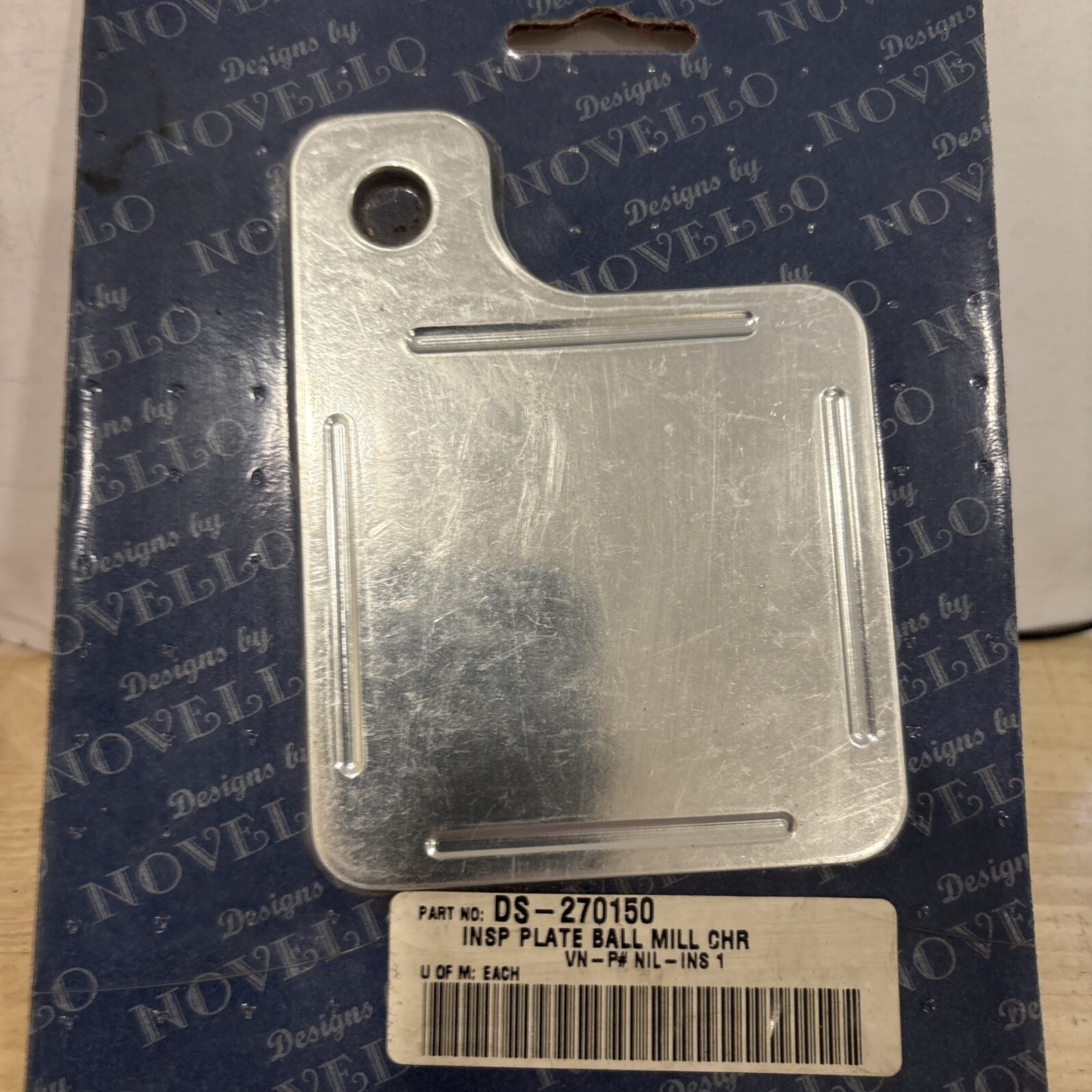 Novello Chrome Inspection Sticker Plate Side Mount Chrome - DS-270150 - Image 3