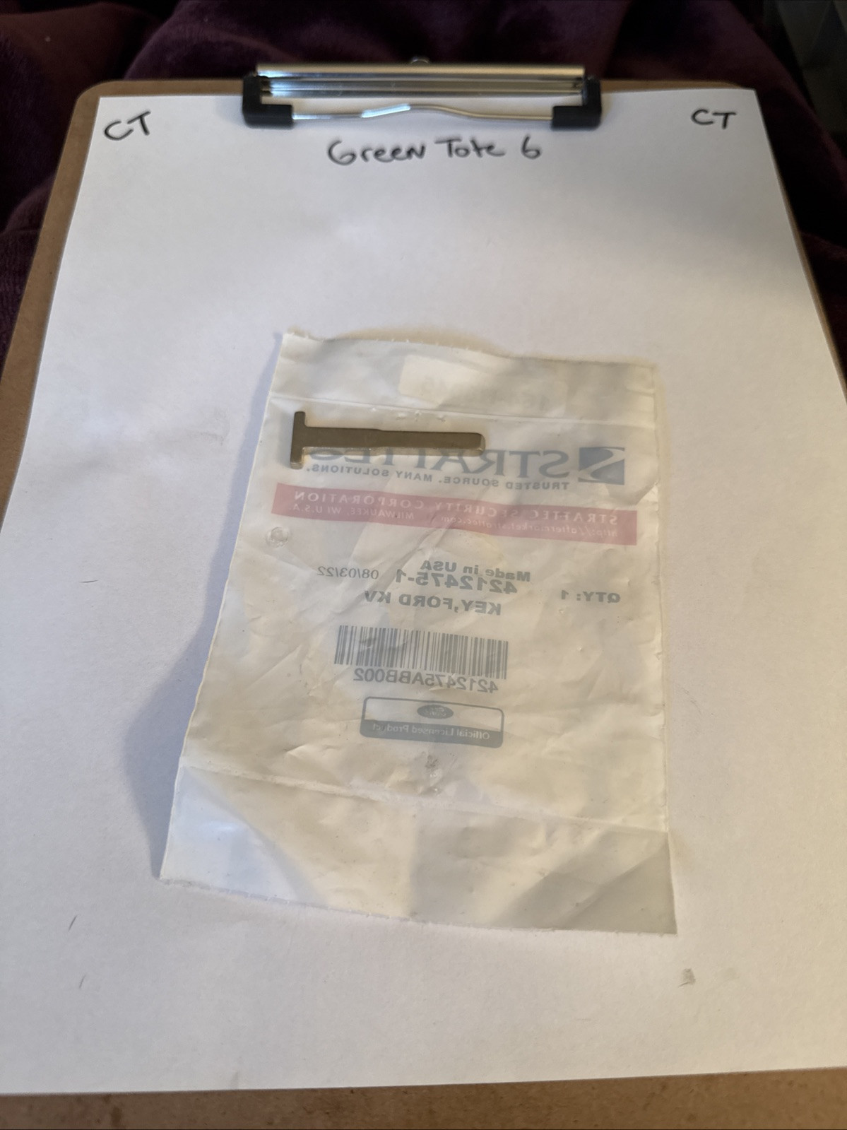 OEM Ford Smart Key Emergency Key Blank 164-R8045 Focus 12-18 Fiesta 11-19 - Image 3