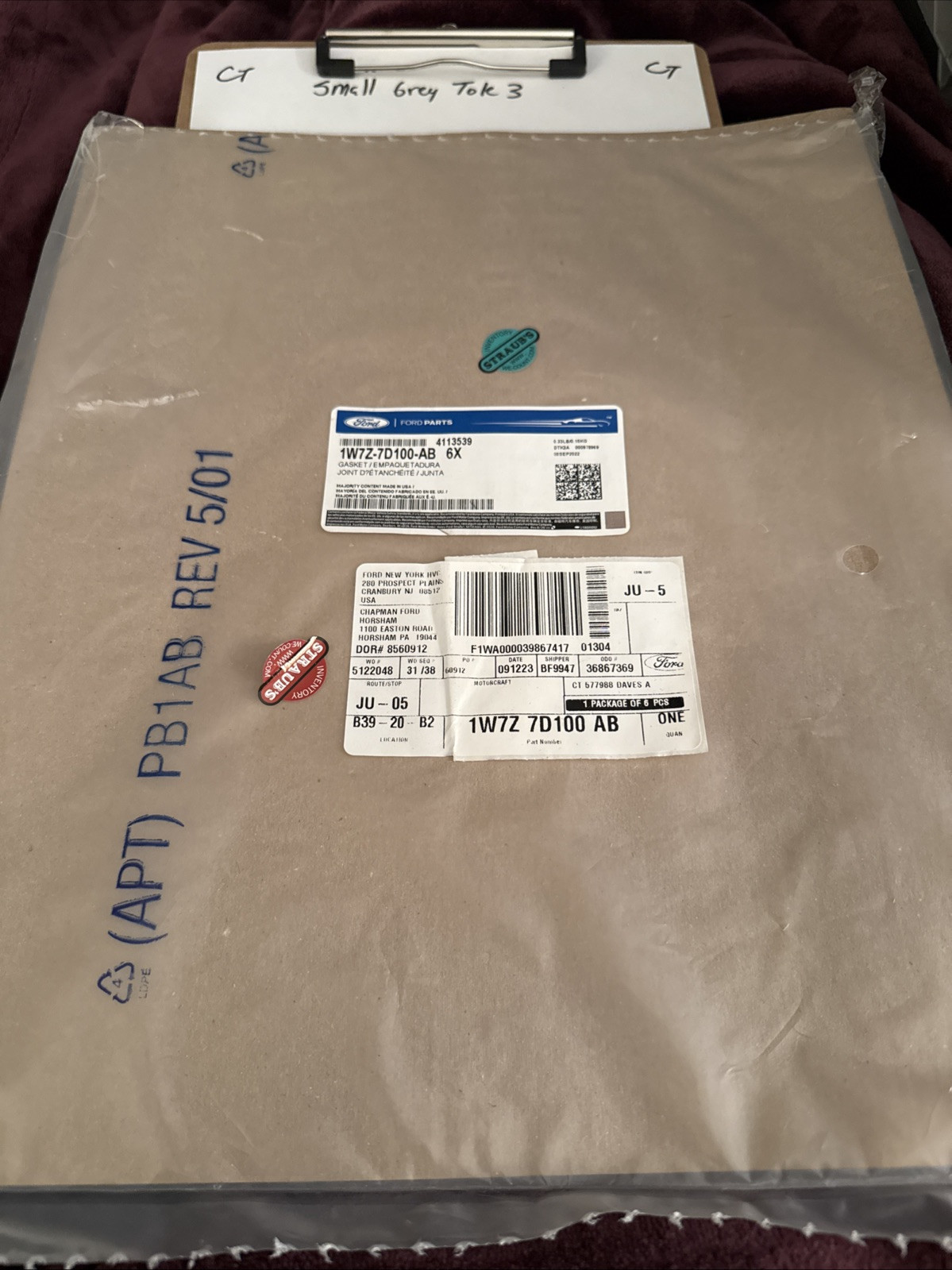 Pack of 4 OEM Genuine Ford Transmission Valve Body Gasket 1W7Z-7D100-AB