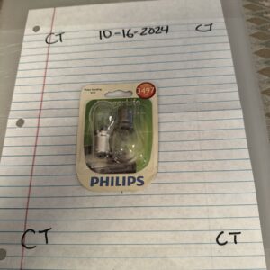 Philips LongerLife 3497 27W Two Bulbs Rear Turn Signal Light Replacement Stock