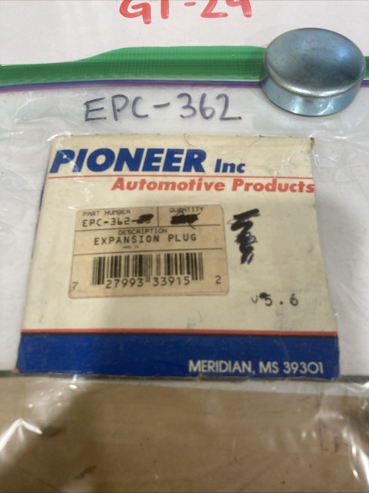 Pioneer Engine Expansion Plug EPC-362 (40mm) - Image 3