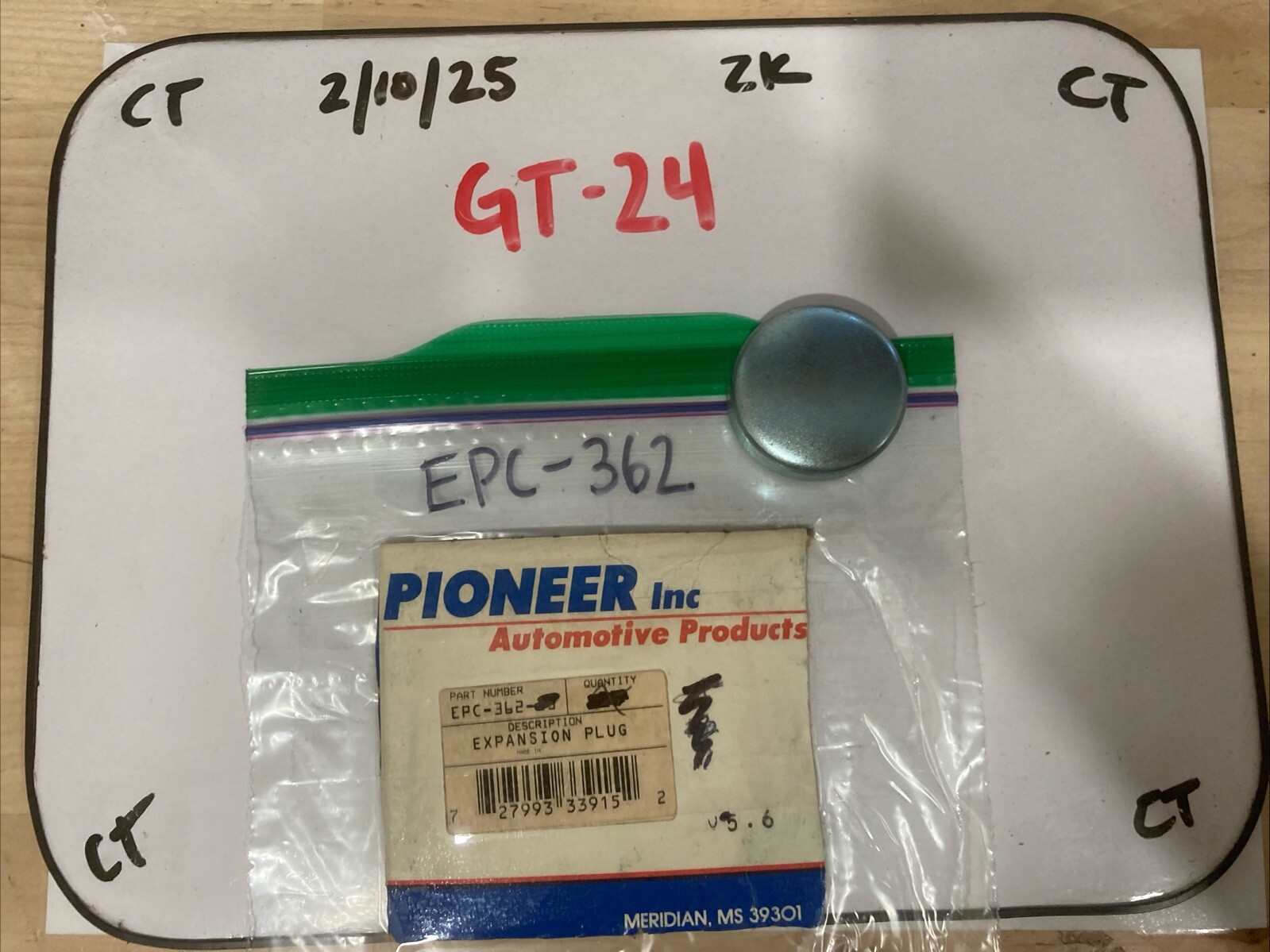 Pioneer Engine Expansion Plug EPC-362 (40mm)