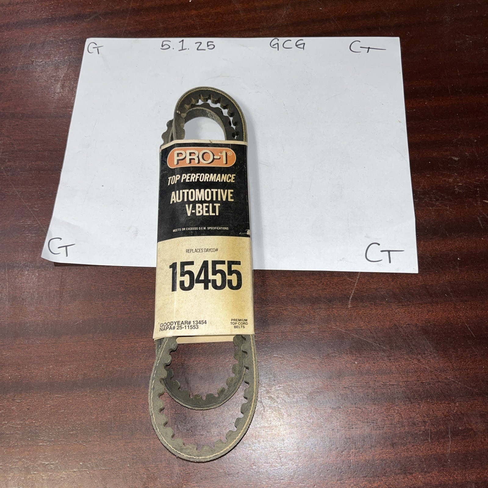 Pro 1 Automotive V Belt 15455