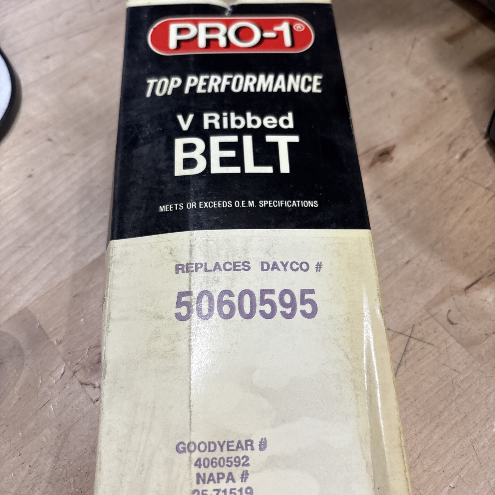 Pro-1 VRibbed Serpentine Belt Replaces Dayco 5060596 & Gates K060598 - Image 3