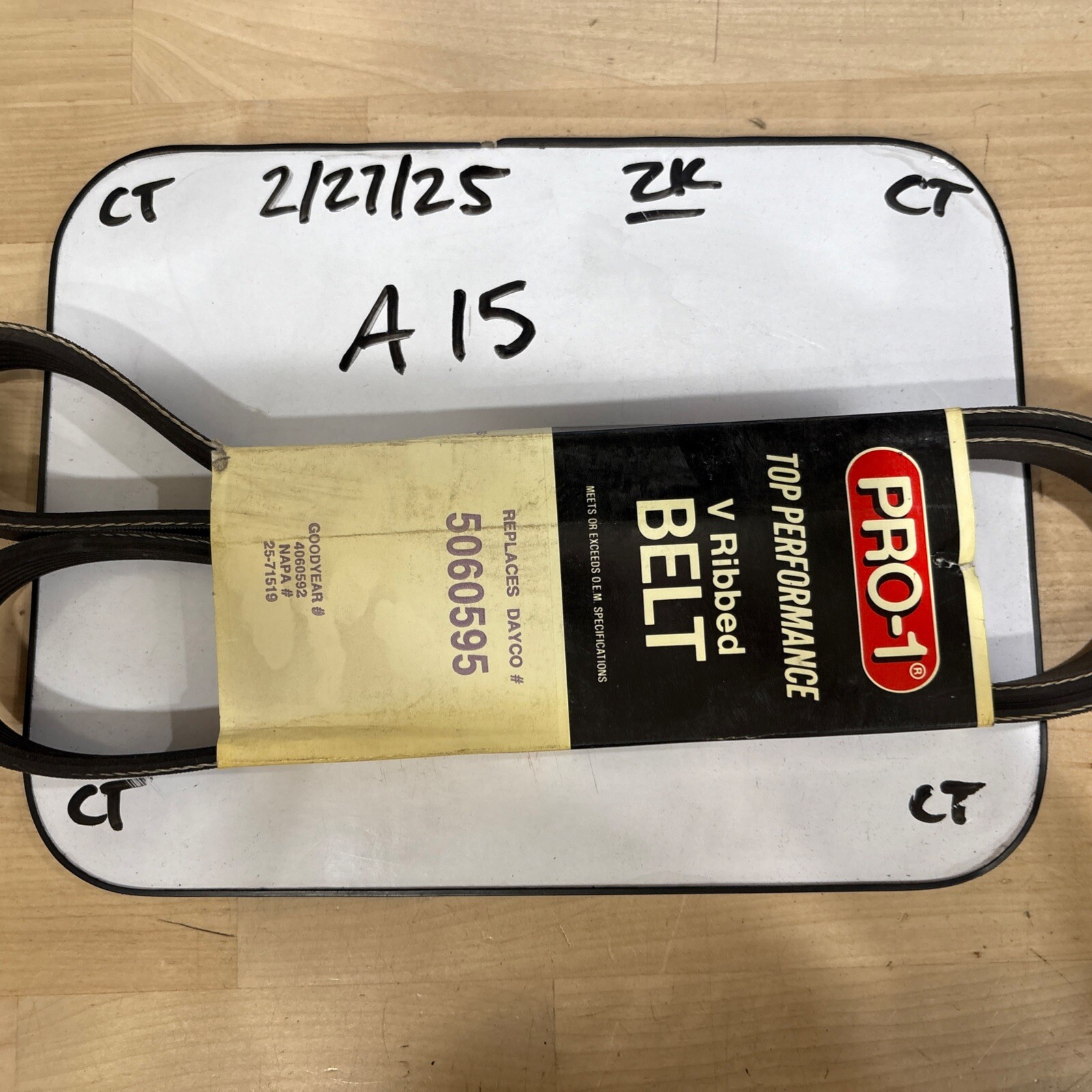 Pro-1 VRibbed Serpentine Belt Replaces Dayco 5060596 & Gates K060598