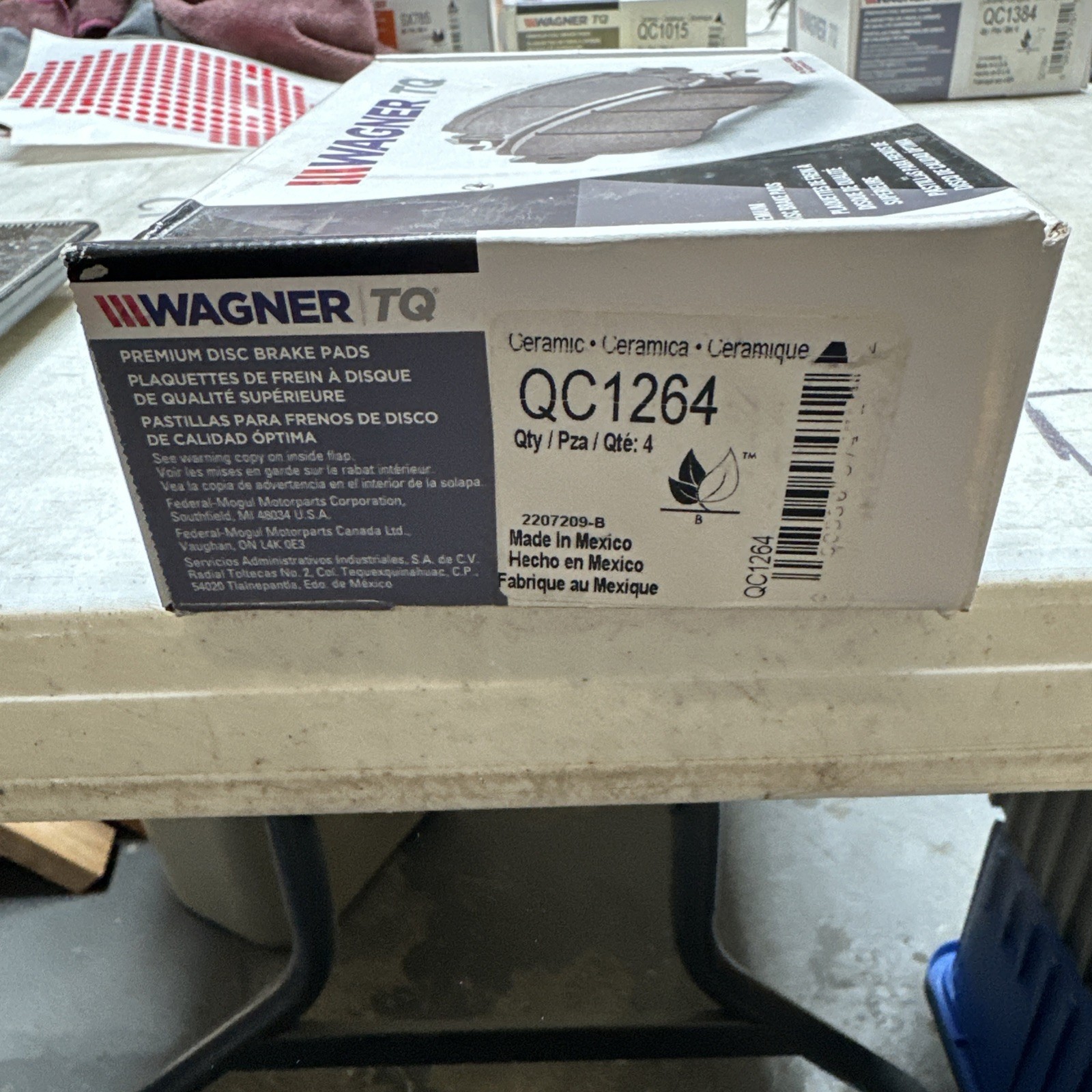 QC1264 Wagner Ceramic Brake Pads - Image 3