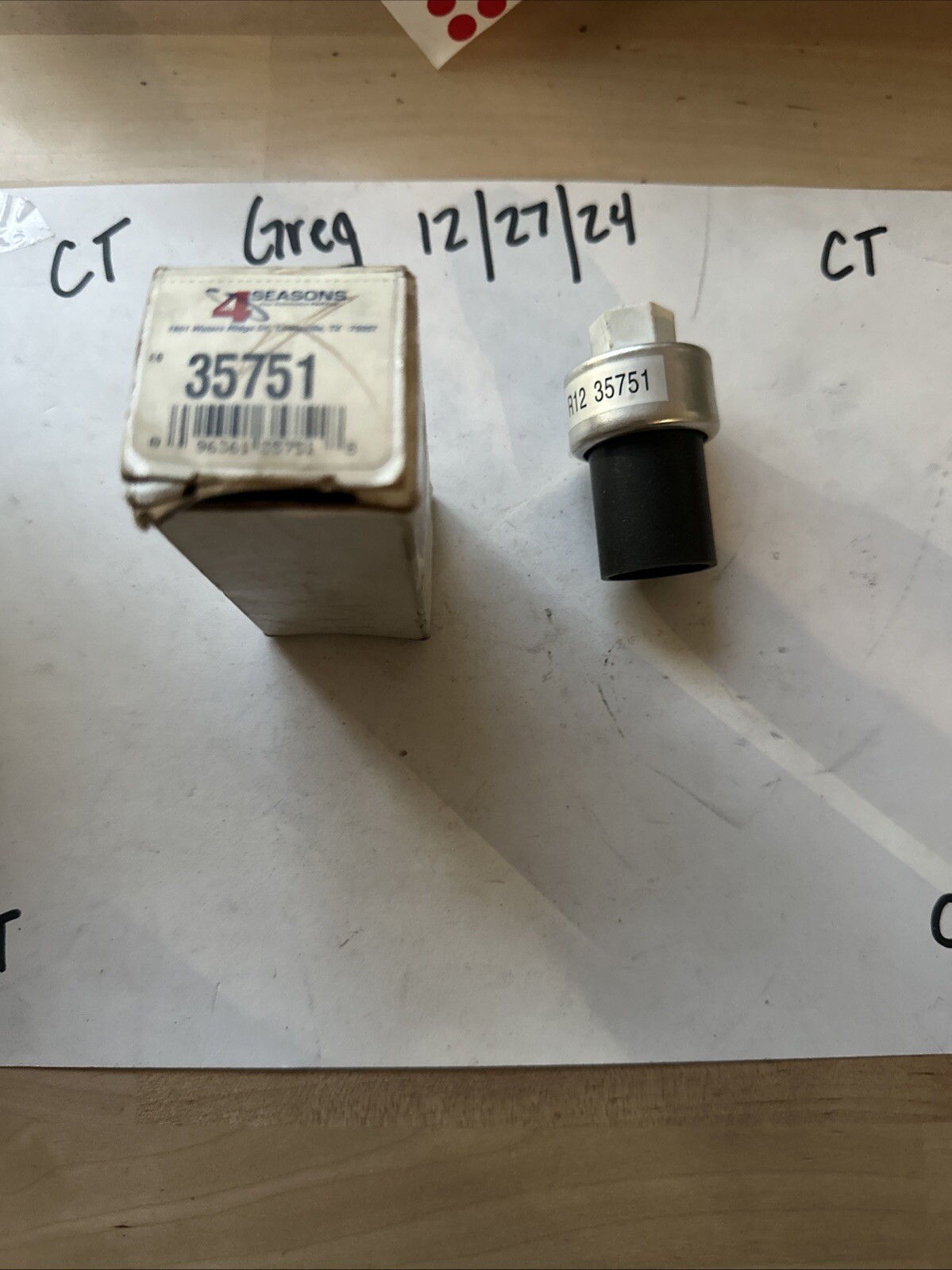 (QTY 1) Four Seasons System Mounted Clutch Cycling Switch 35751