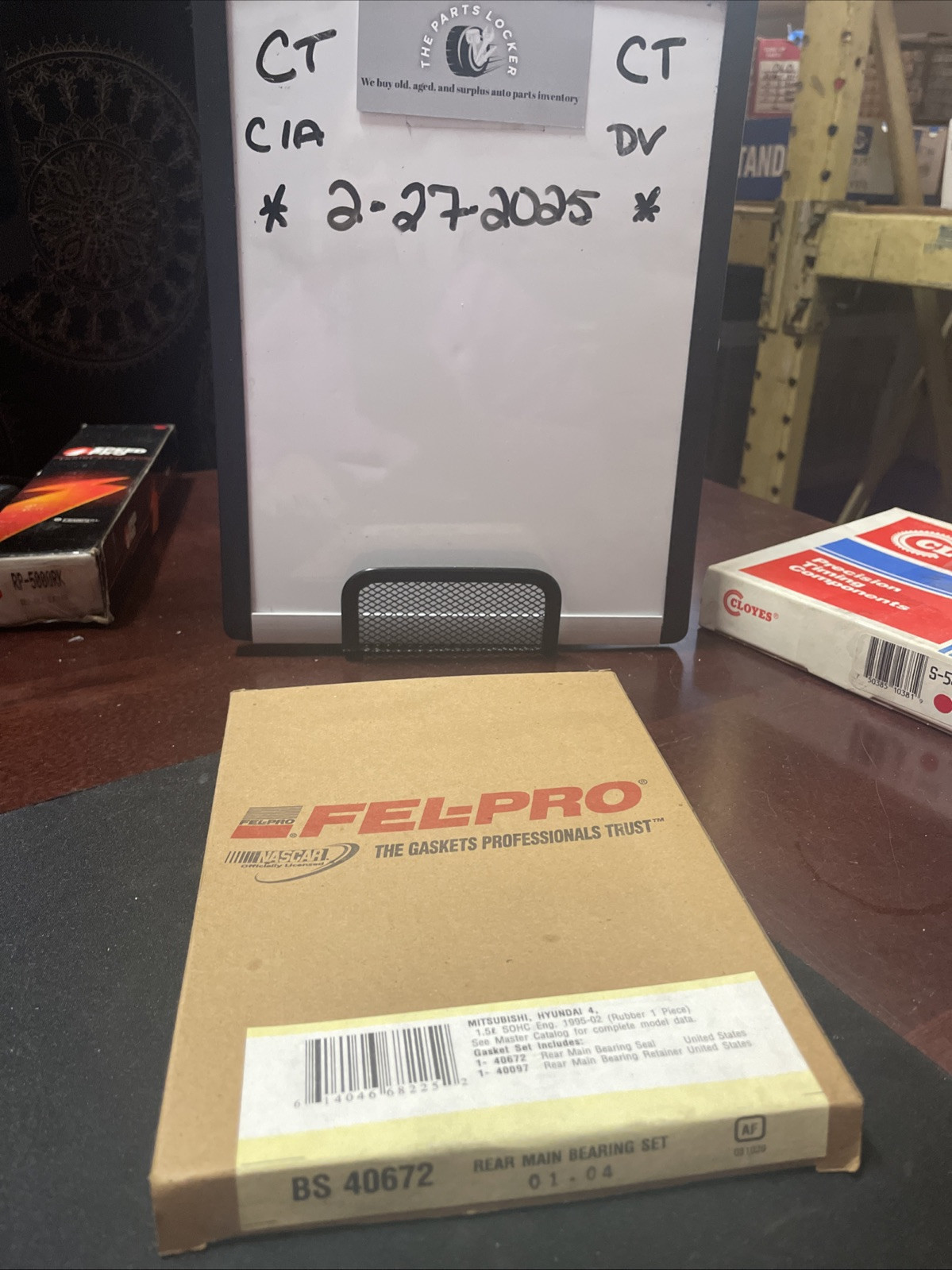 (QTY 2) Fel-pro BS40672 Rear Main Seal Gasket For 2006-2011 Kia 1.5L 1.6L