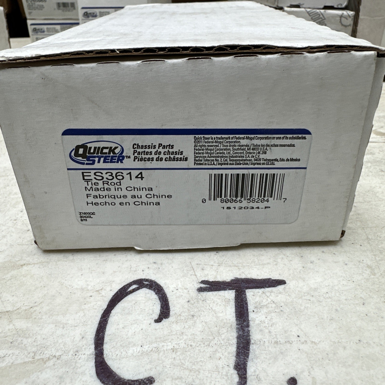 Quick Steer ES3614 Steering Tie Rod End For Select 04-08 Chrysler Dodge Models