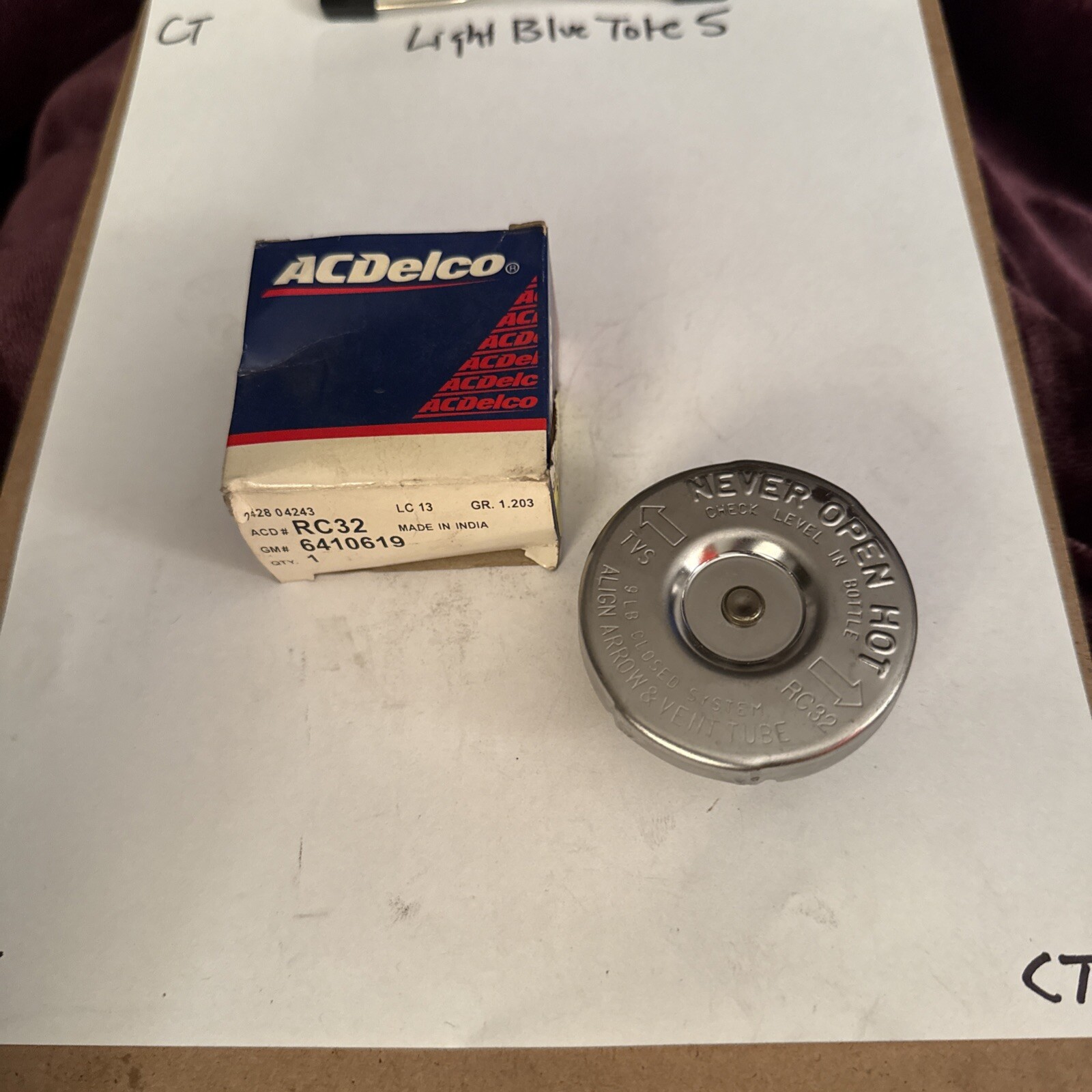 RC32 AC Delco Radiator Cap 71-82 Chevy 82-83 Truck - Image 3