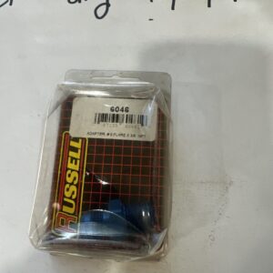 Russell 660460 Straight Male Adapter Fitting AN6 -6 6AN Flare to 3/8 NPT Blue