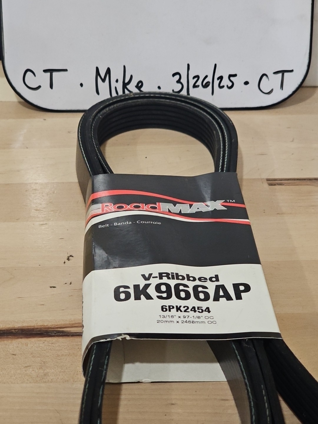 Serpentine Belt-Automotive V-Ribbed Belt (Standard) Roadmax 6K966AP - Image 3