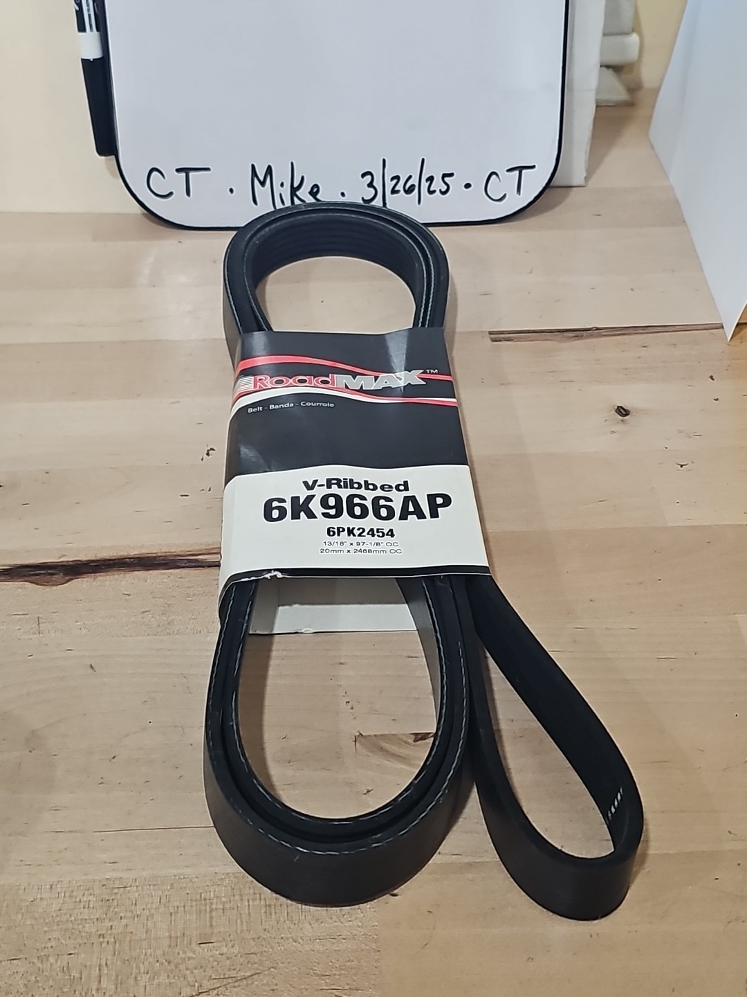 Serpentine Belt-Automotive V-Ribbed Belt (Standard) Roadmax 6K966AP