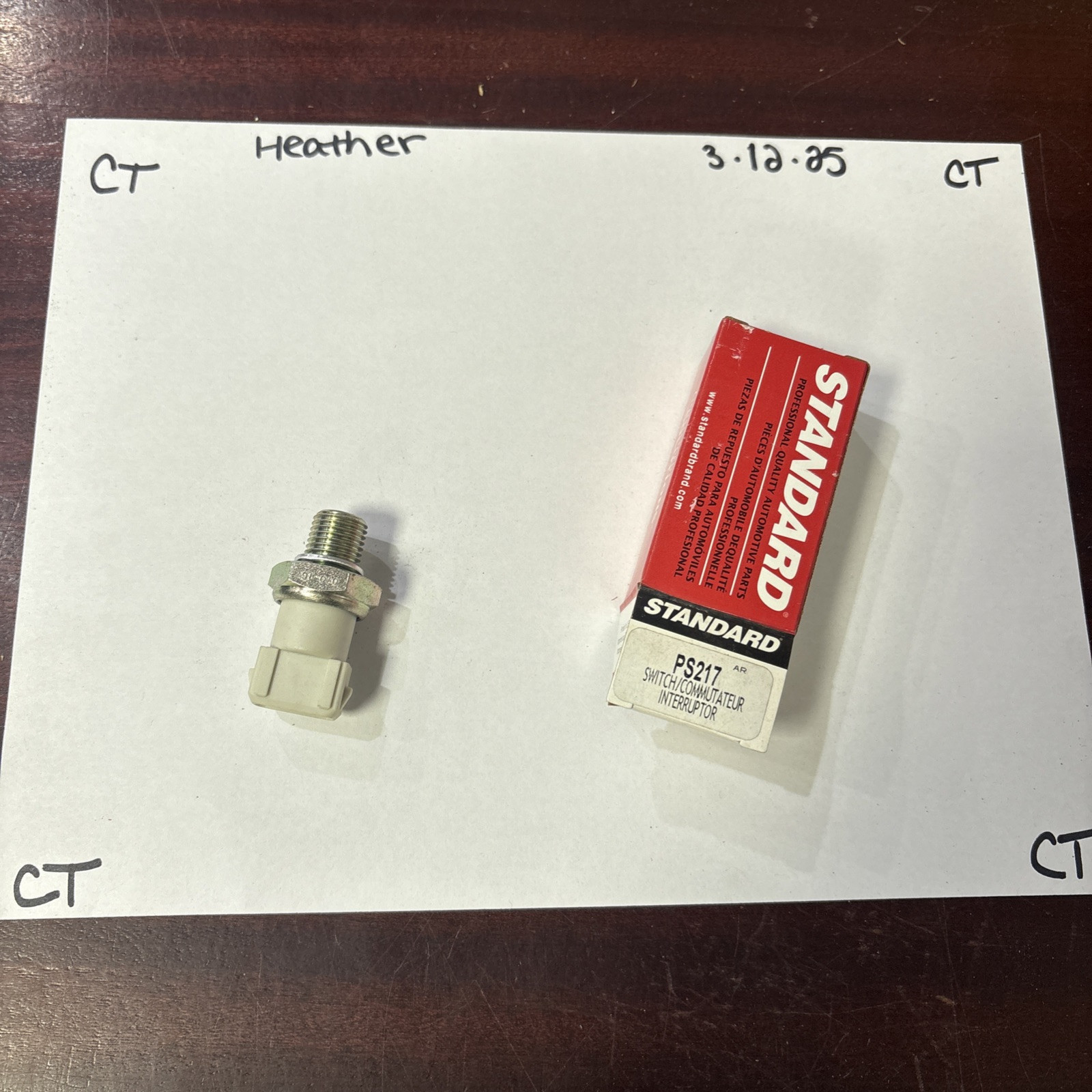 Standard Oil Pressure Switch PS217 Sender