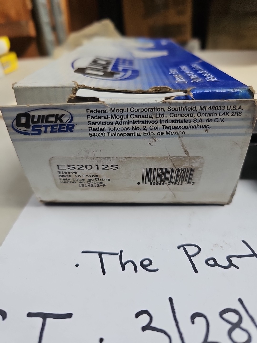 Steering Tie Rod End Adjusting Sleeve QuickSteer ES2012S - Image 3