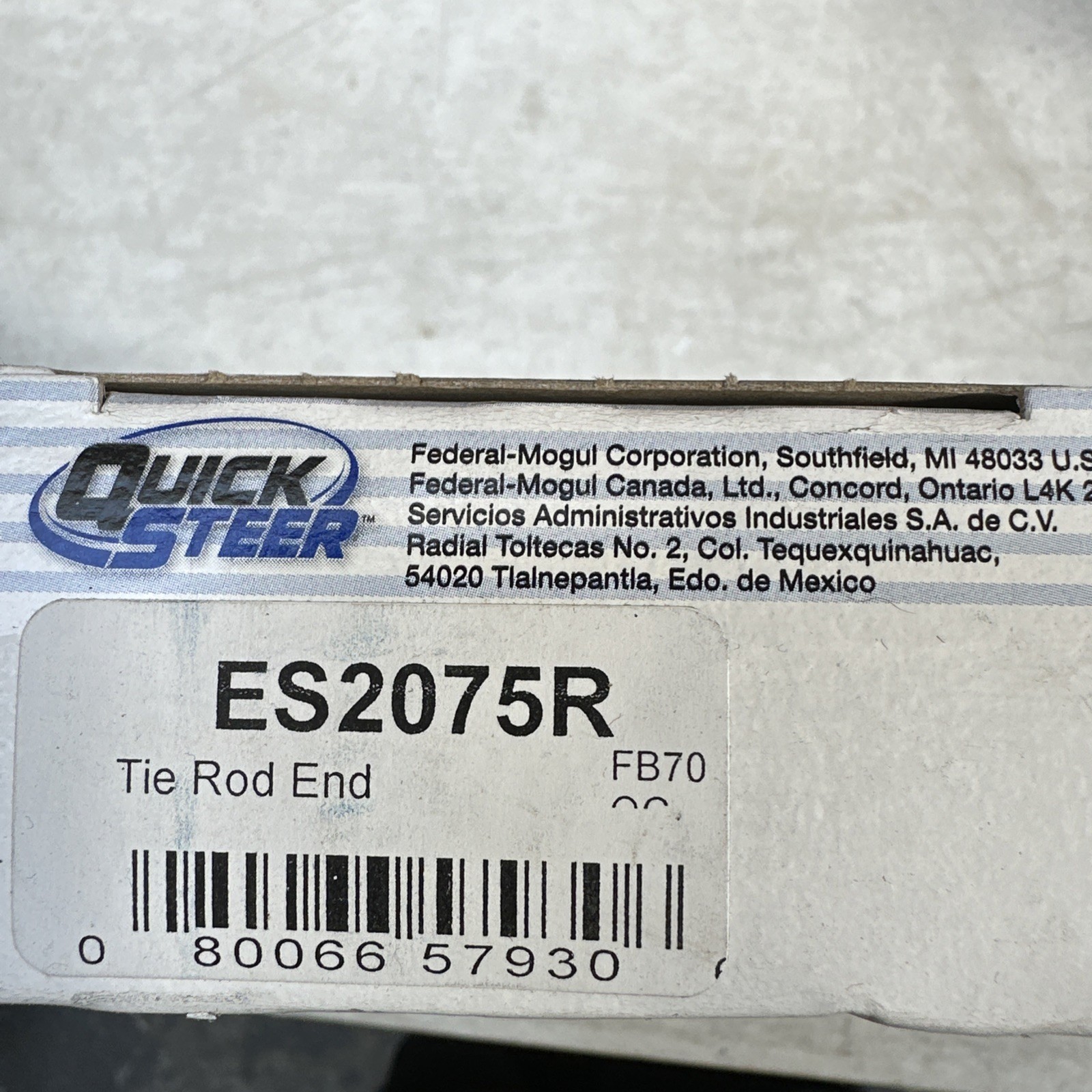 Steering Tie Rod End QuickSteer ES2075R - Image 3