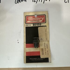 Straight Fitting - 6AN Port To - 6AN Outlet  9/16 In. -18 Thread Mallory 30606