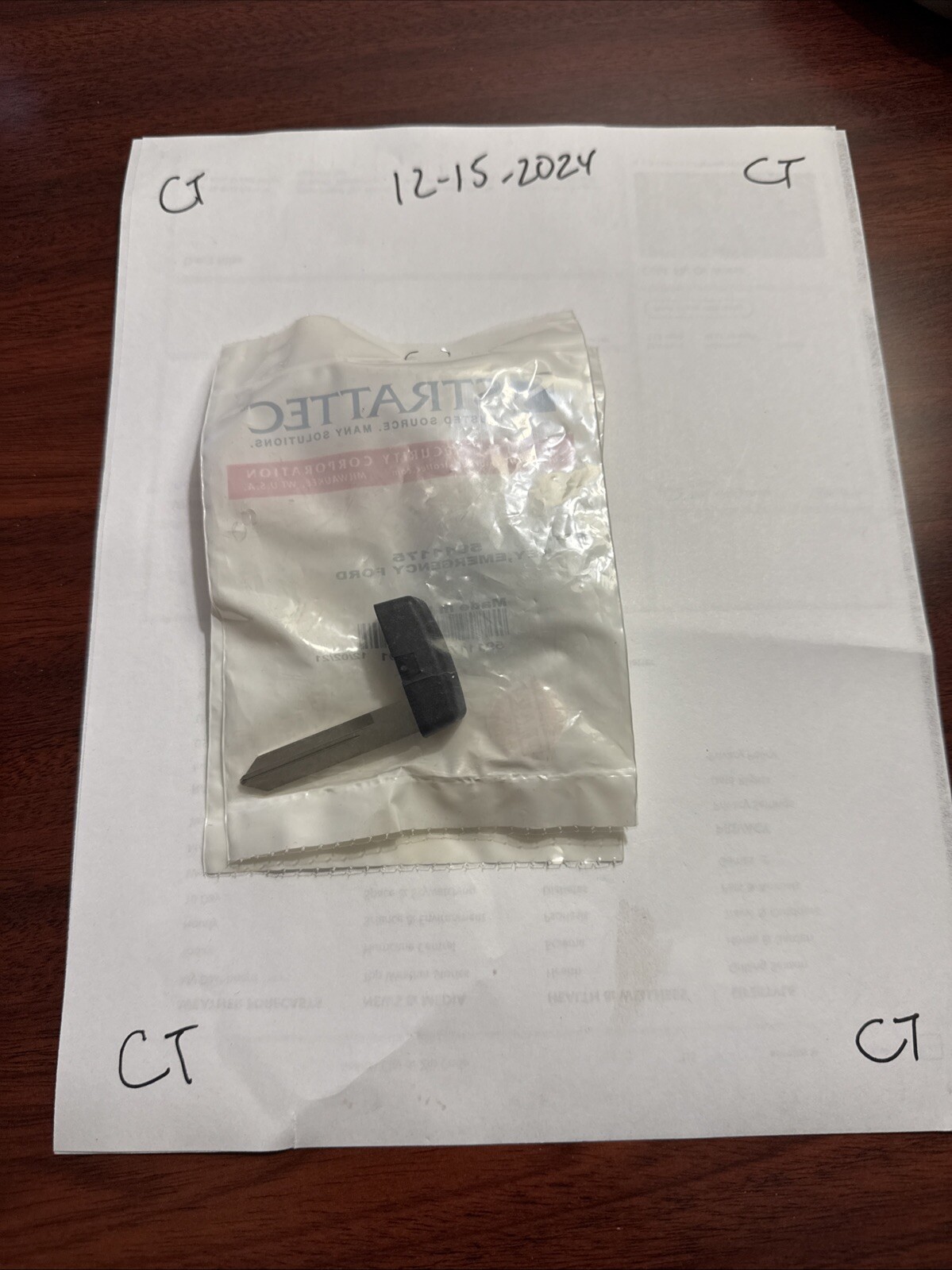 Strattec Replacement for Ford Lincoln Smart Emergency Uncut Key Blade - 5911175 - Image 3