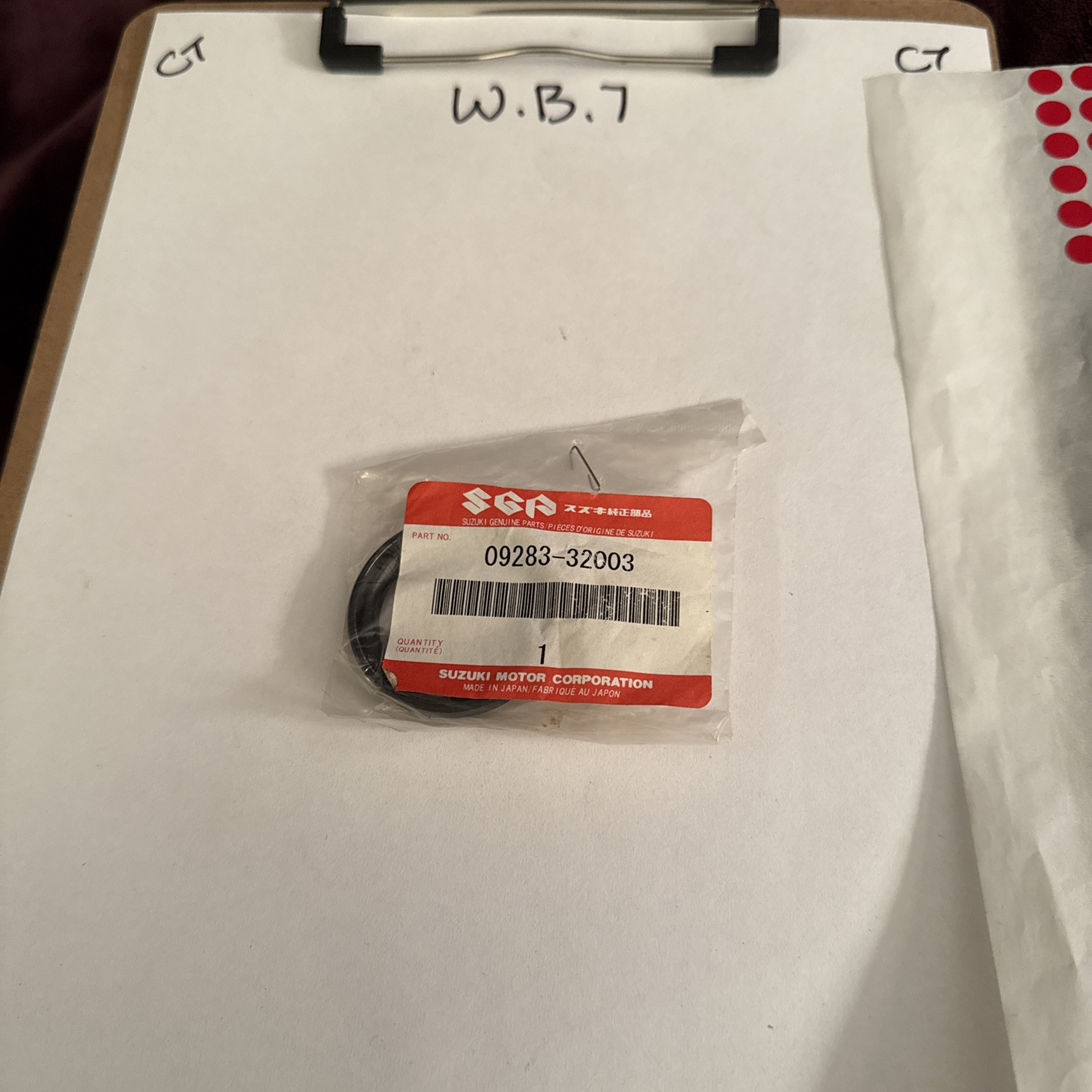 Suzuki OEM Part 09283-32003 OIL SEAL, DRIVESHAFT