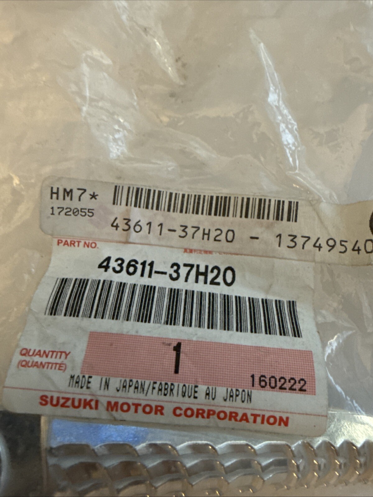 Suzuki OEM Part 43611-37H20 BAR,PILLION FOOTREST RH - Image 3
