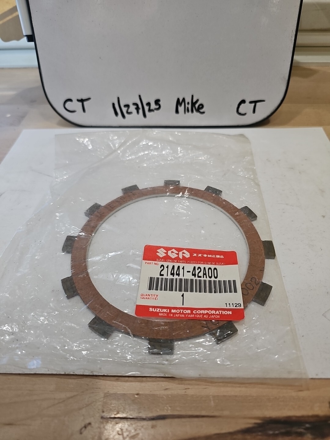 Suzuki PLATE,CLUTCH DR 21441-42A00