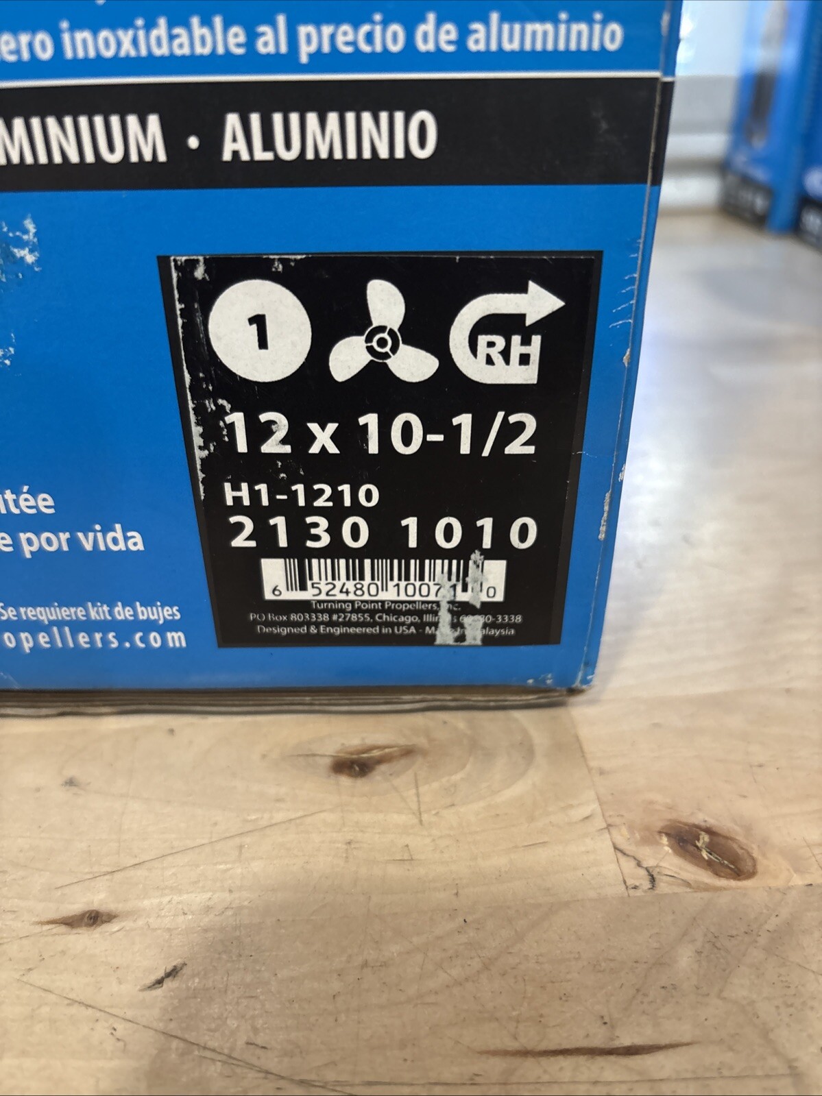 Turning Point Hustler Aluminum RH Propeller 12 X 10.5 3-Blade #21301010 H1-1210 - Image 6